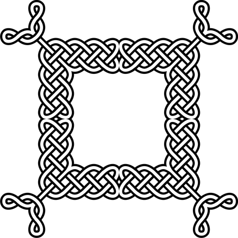 Celtic Knot Frame Coloring Page